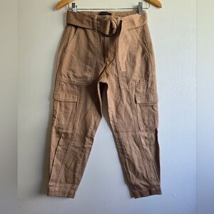 Banana Republic, High Rise Tapered Utility Pant, Iced Latte, Petite 00